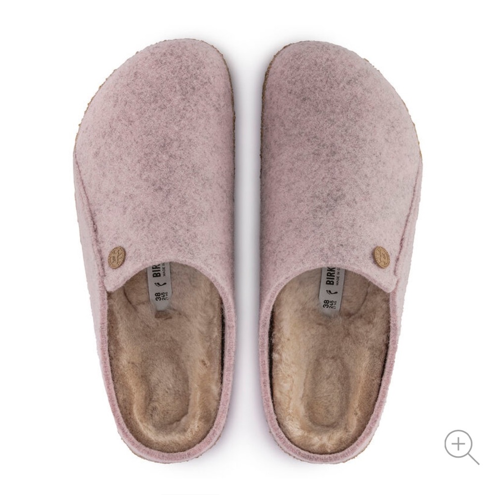 Birkenstock Light Rose Zermatt Shearling Slippers